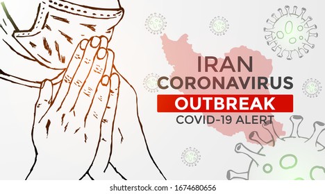 Coronavirus outbreak from Wuhan, China. Watch out for Novel Coronavirus outbreaks in Iran. Spread of the novel coronavirus Background with people pray.