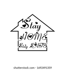 Coronavirus Pandemic (COVID-19) Social Awareness Design. 2019-nCov / Novel Corona Virus Stay Home & Stay Safe Awareness Typography Vector Template