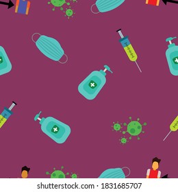 coronavirus pandemic flat design illustration