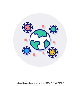 Coronavirus Pandemic icon in vector. Logotype