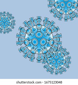 Coronavirus pandemic SARS-Cov-2 icon. Image Coronavirus disease 2019 (COVID-19) Vector illustration sign