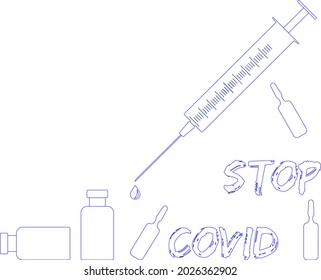 Coronavirus pandemic. Stay home to stop COVID-19 outbreak. Global epidemic alert. Vector illustration.