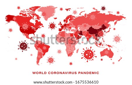 Coronavirus Pandemic Worldmap. 2019-nCoV. Map of the World Pandemic Situation. Vector