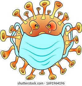 Coronavirus ist ein Parasit, vor dem Sie sich mit einer Gesichtsbekleidung schützen müssen