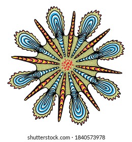 Coronavirus pathogen organism cell and infectious agent or contagious germ bacteria. 2019-nCoV, Covid-2019, Covid-19 Viral Novel Corona virus with DNA or RNA, artist interpretation drawing. Vector.