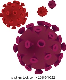 Koronavirus-Pathogenese-Krankheit, Illustration in Vektorillustration auf weißem Hintergrund