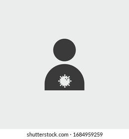 coronavirus patient icon. coronavirus patient vector on gray background