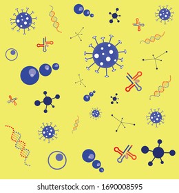 coronavirus pattern dna molecule covid-19