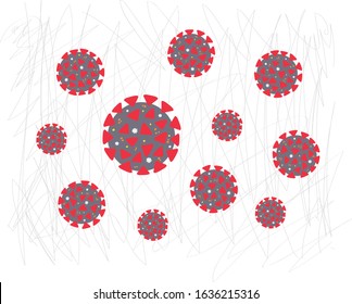 Coronavirus pattern. Hot topic of this winter.