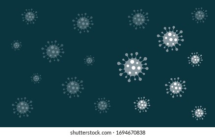Coronavirus pattern. Coronavirus, pandemic. Abstract virus strain model Novel coronavirus 2019-nCoV