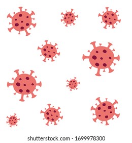 Coronavirus pattern. Seamless pattern. Coronavirus outbreak.