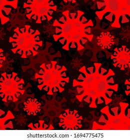 Coronavirus pattern seamless. virus background. Global epidemic disease 2019-nCoV ornament virus. Pandemic concept texture