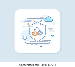 Coronavirus pills line icon. Covid-19 virus vaccine sign. Vector