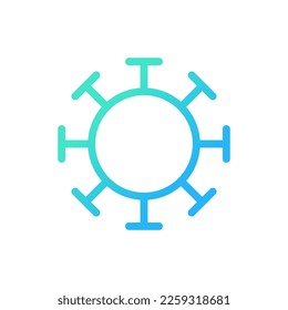 Icono de ui lineal de gradiente perfecto para píxel Coronavirus. Celda de virus. Agente infeccioso. Enfermedad contagiosa. Símbolo de interfaz de usuario de color de línea. Pictograma de estilo moderno. Ilustración de contorno aislado del vector