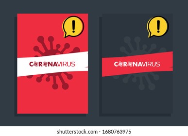 Diseño vectorial rojo de carteles Coronavirus 