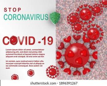 Coronavirus-Plakatset mit Infografiken. Roman Coronavirus .