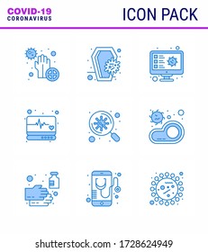 Coronavirus Precaution Tips icon for healthcare guidelines presentation 9 Blue icon pack such as supervision; emergency; infection; record; scan viral coronavirus 2019-nov disease 