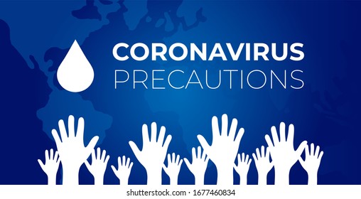 Coronavirus Precautions Wash Hands Illustration