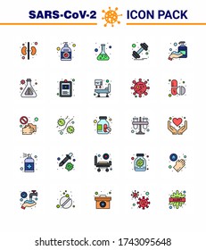 Coronavirus Prevention 25 icon Set Blue. hand; sports; flask; weight; dumbbell viral coronavirus 2019-nov disease Vector Design Elements