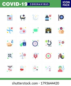 Coronavirus Prevention 25 icon Set Blue. medical center; hospital sign; night; virus protection; manicure viral coronavirus 2019-nov disease Vector Design Elements
