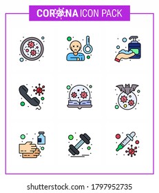Coronavirus Prevention 25 icon Set Blue. learning; call; hand; on; consult viral coronavirus 2019-nov disease Vector Design Elements