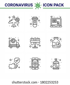 Coronavirus Prevention 25 icon Set Blue.  Virus, Pandemie; Virus, Corona; Ernennung viraler Coronavirus 2019-nov Krankheit Vektor Design Elements
