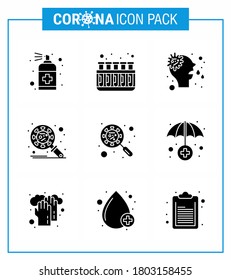 Coronavirus Prevention 25 icon Set Blue.  Virus, Schutz; Laboratorium; Corona; Viruscoronavirus 2019-nov Krankheit Vektor Design Elements