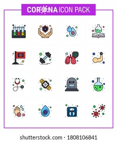 Coronavirus Prevention 25 icon Set Blue. dumbbell; flag; dengue; assistance; medical viral coronavirus 2019-nov disease Vector Design Elements