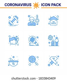 Coronavirus Prevention 25 icon Set Blue. Bakterien; Waschen; Risiko; waschen; Hand waschen virales Coronavirus 2019-nov Krankheit Vektordesign Elements