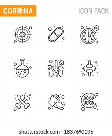 Coronavirus Prevention 25 icon Set Blue.  breath; research; clock; lab; test viral coronavirus 2019-nov disease Vector Design Elements