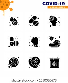Icono de Coronavirus Prevention 25 Set Blue.  enfermedades; comprimidos; atención; píldoras; virus de la coronavirus viral 2019-nov Enfermedad Vector Elementos de diseño