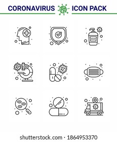 Coronavirus Prevention 25 icon Set Blue.  antivirus; virus; bottle; microscope; bacteria viral coronavirus 2019-nov disease Vector Design Elements