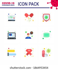 Coronavirus Prevention 25 icon Set Blue.  consultation; appointment; protection; question; medical viral coronavirus 2019-nov disease Vector Design Elements