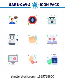 Icono de Coronavirus Prevention 25 Set Blue.  lavado; lavado de manos; médico; en línea; enfermedad coronavirus viral médica 2019-nov Elementos de diseño de vectores