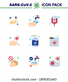 Coronavirus Prevention 25 icon Set Blue.  bottle; hands; water; dirty; packet viral coronavirus 2019-nov disease Vector Design Elements