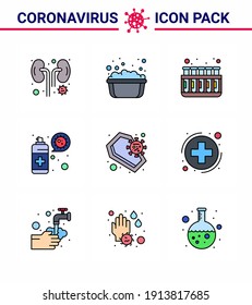 Coronavirus Prevention 25 icon Set Blue. coronavirus; protection; chemistry; virus; cleaning viral coronavirus 2019-nov disease Vector Design Elements