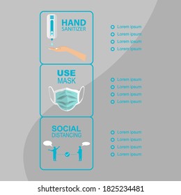 Coronavirus prevention Health tips-information vector design. It can be used for web sites, information media, apps, posters, stickers, flyers, infographics