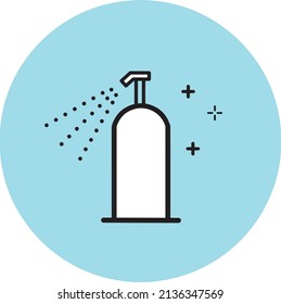 Coronavirus prevention icon "Alcohol disinfection"