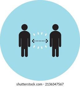 Coronavirus prevention icon "Take a distance"