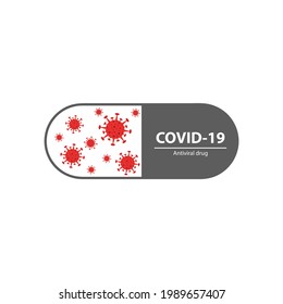 Ilustración vectorial de la cápsula de prevención del coronavirus