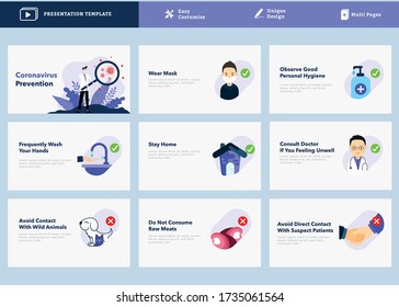 Coronavirus prevention presentation template 9 pages