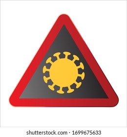 coronavirus prohibition sign vector eps