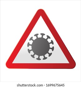 coronavirus prohibition sign vector eps