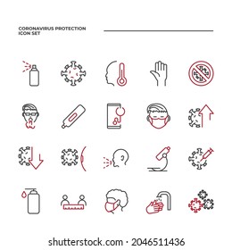 Coronavirus Protection set icon, isolated Coronavirus Protection set sign icon, vector illustration