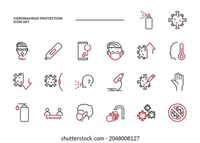 Coronavirus Protection set icon, isolated Coronavirus Protection set sign icon, vector illustration