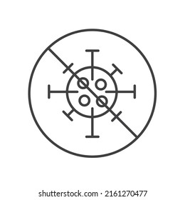Coronavirus protection simple linear icon 5