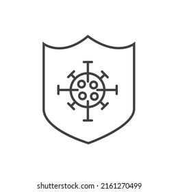 Coronavirus protection simple linear icon 6