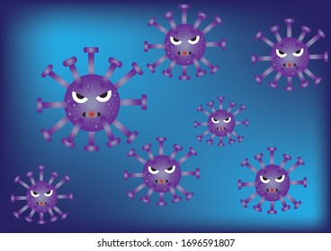 Coronavirus public health risk disease and flu outbreak or coronaviruses influenza