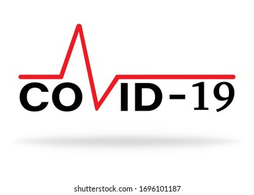 Coronavirus pulse. Stop covid-19. Danger coronavirus. World poster in pandemic. Pulsing virus poster with epidemic infection. Stop coronavirus. Vector EPS 10