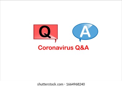 Icono de preguntas y respuestas de Coronavirus para web sobre vector . 
